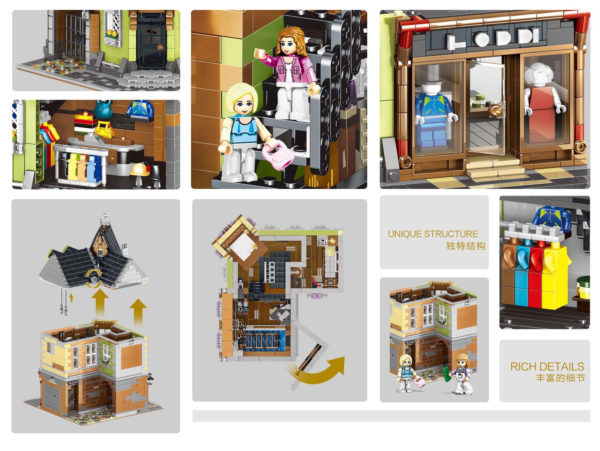 Zhe gao QL 0919 Corner Mall 3474pcs