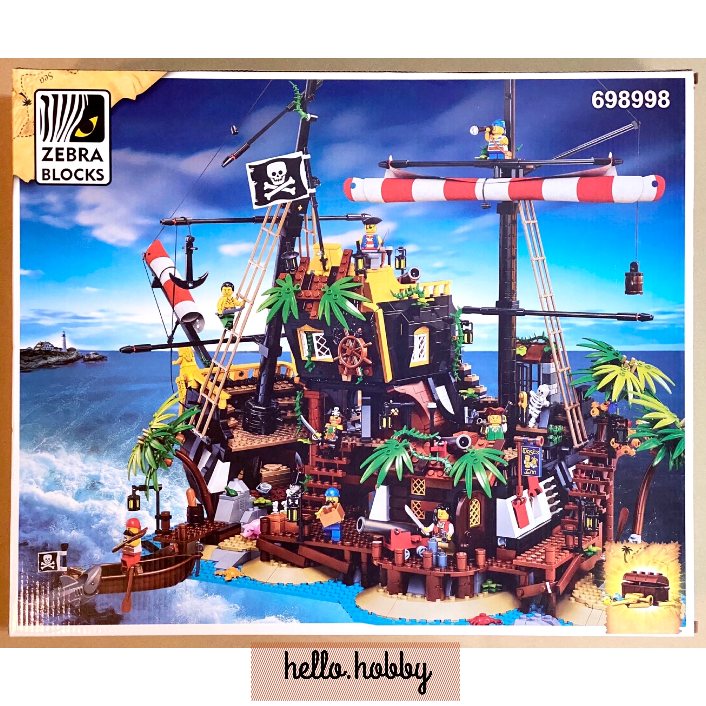 Zebra Blocks 698998 Pirate Ship 2545pcs (ไม่มีไฟ)