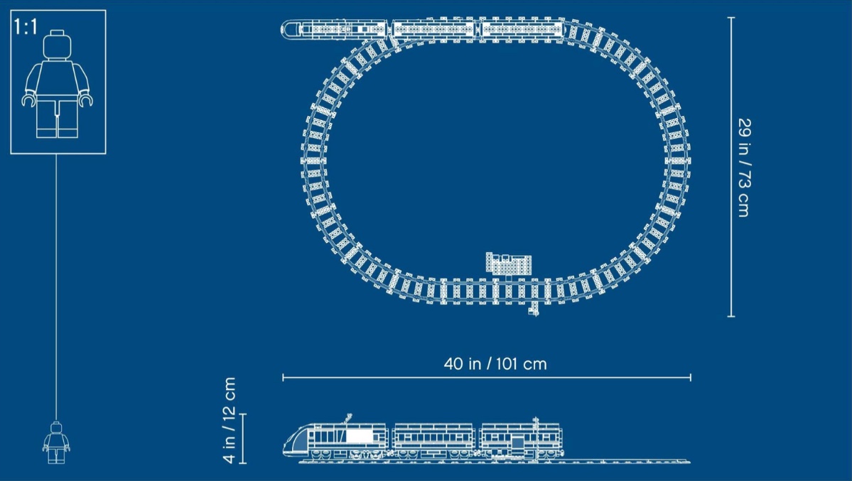 Lepin 02117 Passenger Train 758pcs (มีรางวิ่งได้บังคับผ่านบลูทูธ)
