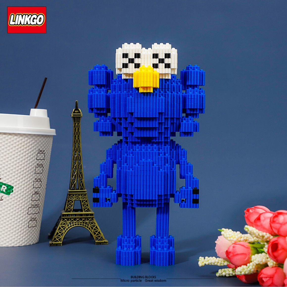 Linkgo 68252-68254 KAWS BFF x Sesame Street (แบบเฟือง)