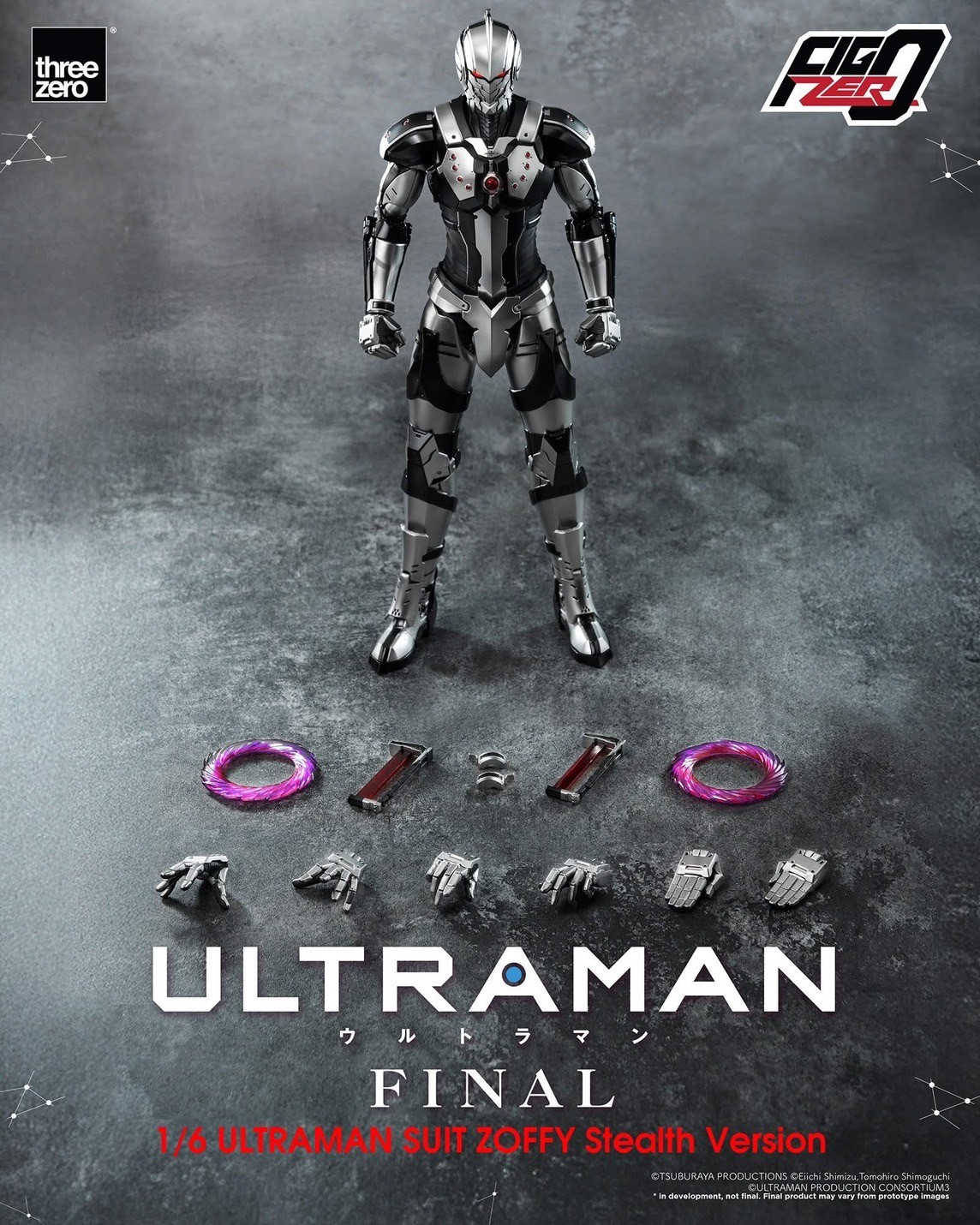 Pre-order : ULTRAMAN Final Season FigZero 1/6 ULTRAMAN SUIT ZOFFY Stealth Version by Threezero