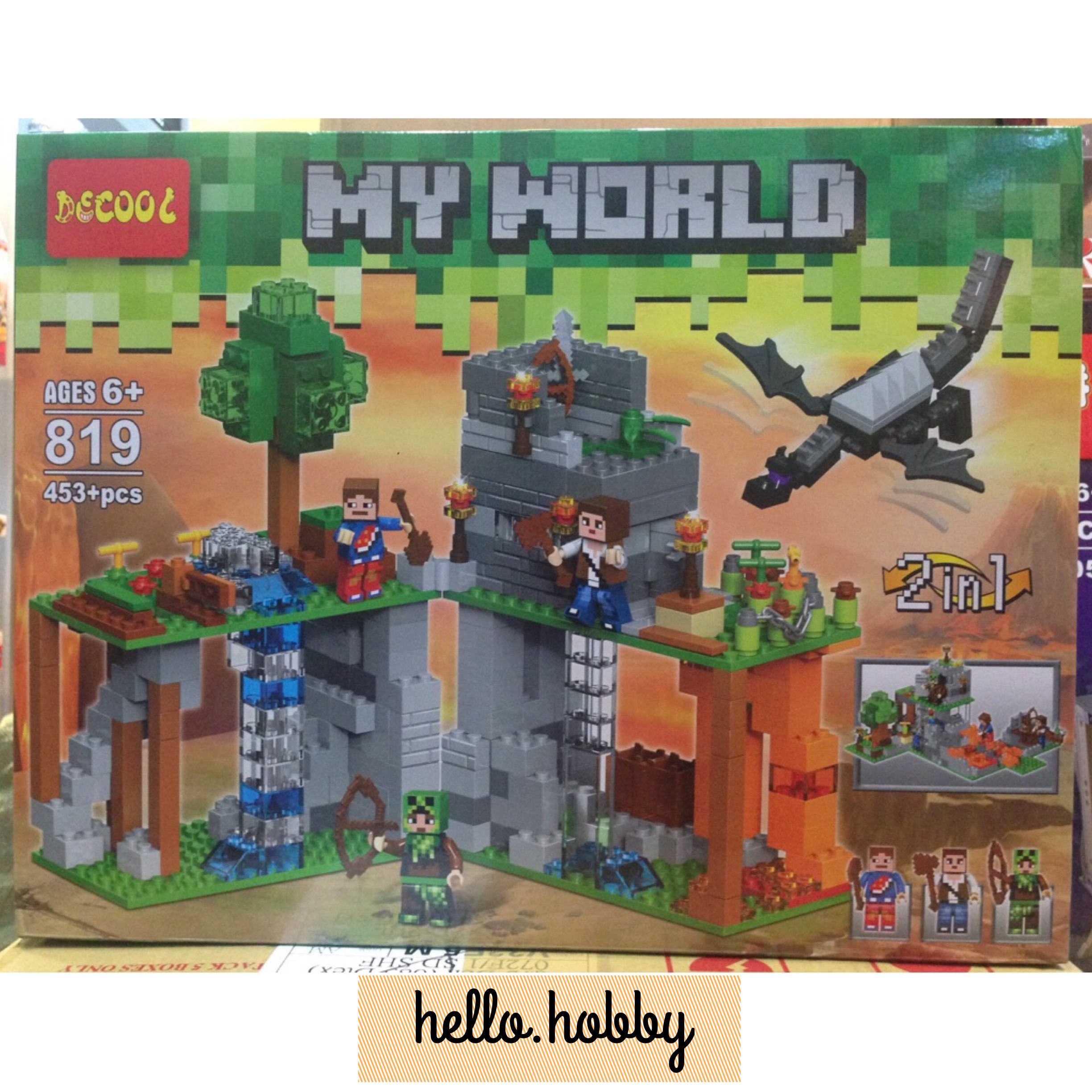 Decool 819 Minecraft 3D Real Underground Treasure 453pcs