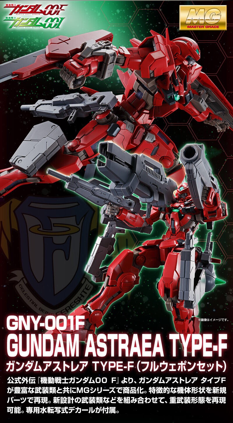 PRE-ORDER : MG 1/100 Gundam Astraea Type F (Full Weapon Set) Plastic Model