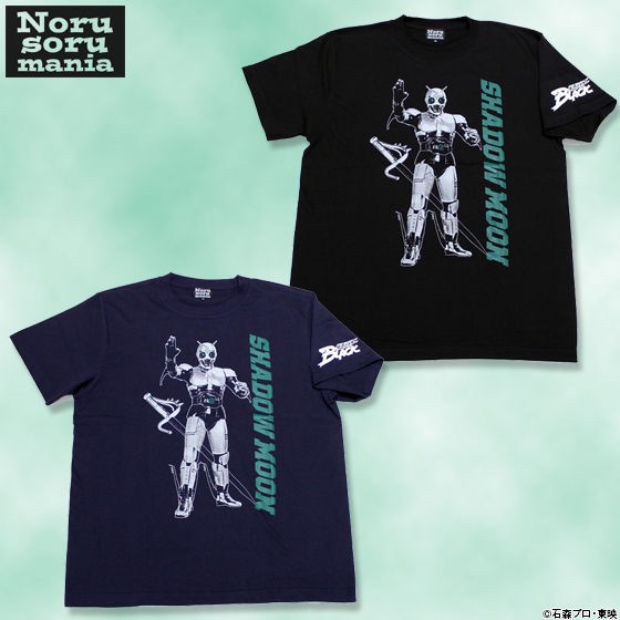 PRE-ORDER : Kamen Rider T-shirt × Noru-soru mania Collaboration T-shirt Shadow Moon & Satan Saber
