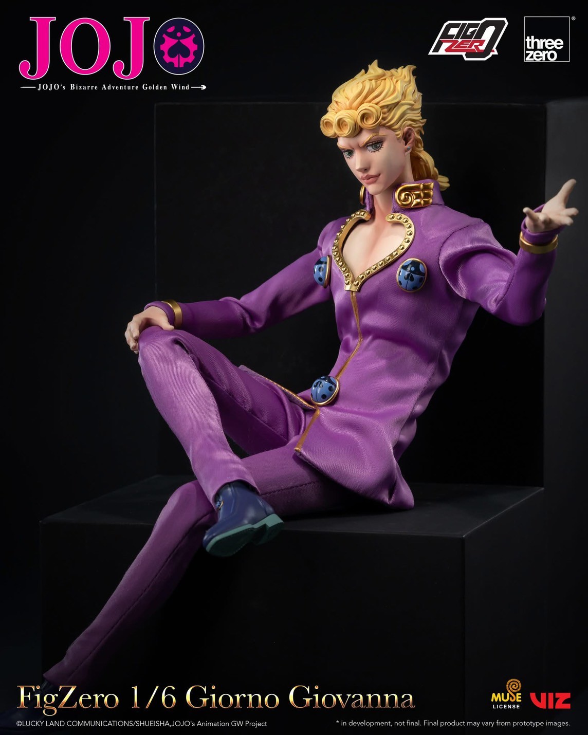 Pre-order : JOJO’s Bizarre Adventure: Golden Wind FigZero Giorno Giovanna 1/6 Scale Figure by Threezero