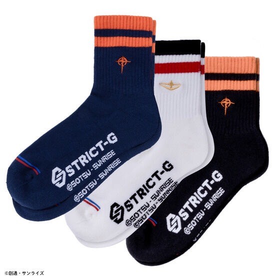 PRE-ORDER : STRICT-G "Mobile Suit Gundam" Basic Line Socks 3P Set