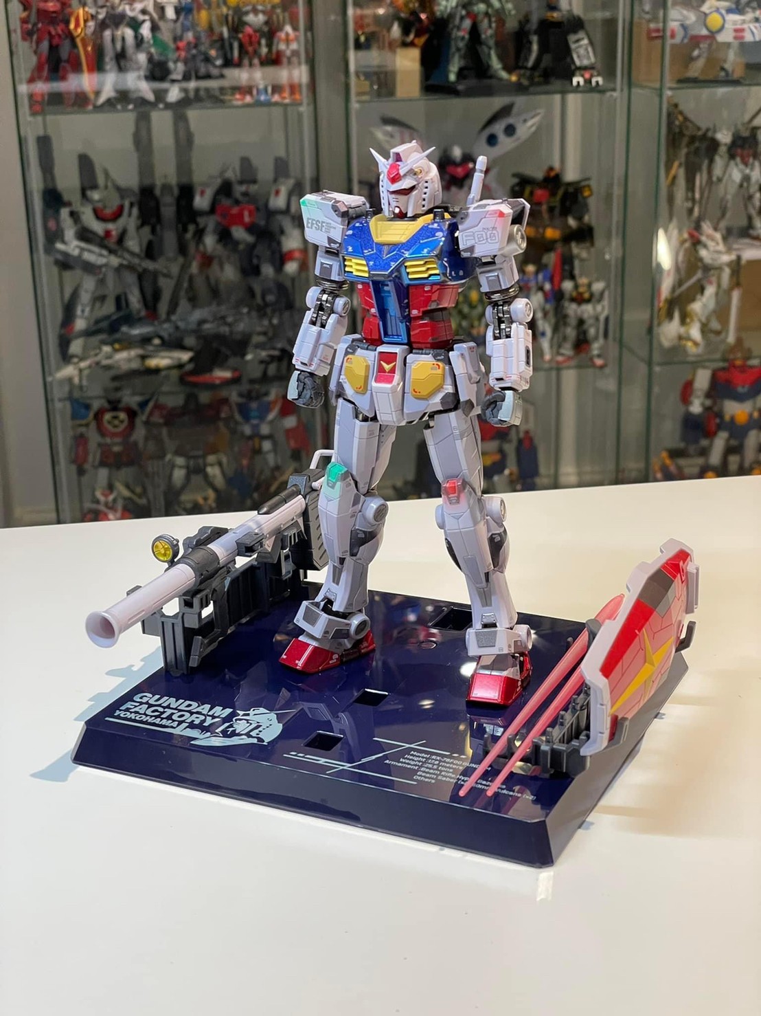 หุ่นเหล็ก Gundam - Chogokin X GUNDAM FACTORY YOKOHAMA RX-78F00 GUNDAM -Night illuminated ver.- by Premium Bandai (Lot JP มีกล่องน้ำตาล
