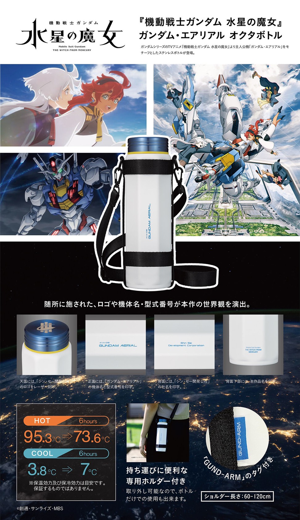PRE-ORDER : Gundam Aerial Octagonal Bottle