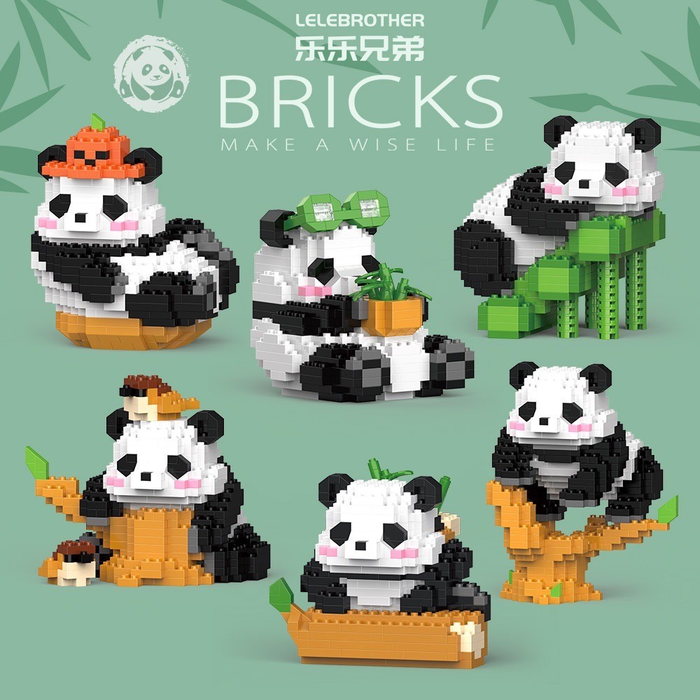 ตัวต่อนาโน Size L - Lele Brothers W 1116 - 1121 Panda Diary