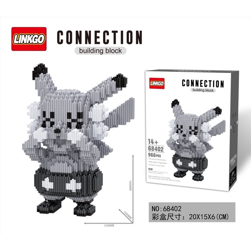 Linkgo 68401 - 68402 Pikachu x Kaws