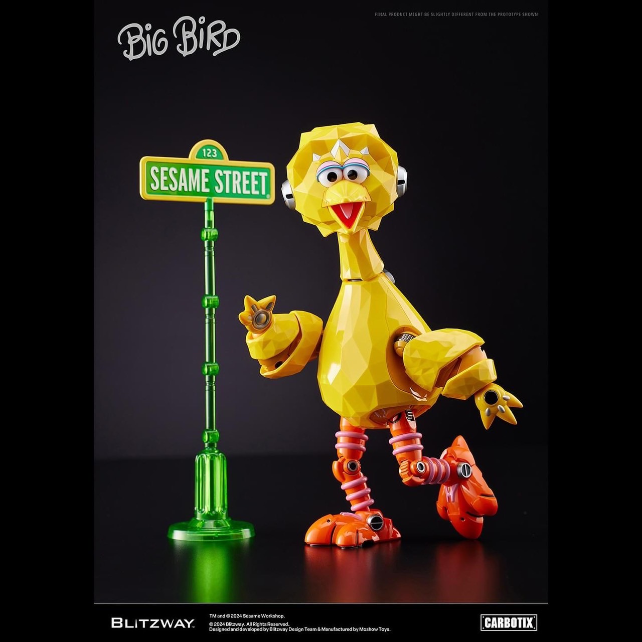 หุ่นยนต์ CARBOTIX - Sesame Street DX Ver. (Set of 3 : Elmo & Cookie Monster & Big Bird) by Blitzway (มีกล่องน้ำตาล)