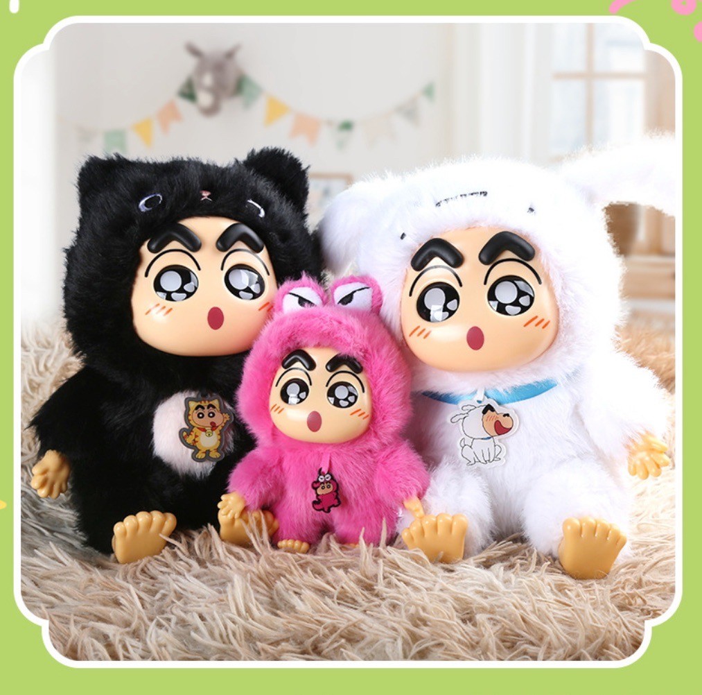 ตุ๊กตาพวงกุญแจ Crayon Shinchan Animal Party Plush Toy Series Keychain by Mokau