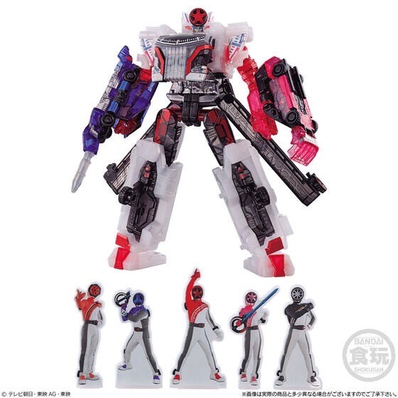 PRE-ORDER : Mini Pla Bakuage Gattai Series SP Boonboomger Robo & Boonboomger Set Bakuage Clear ver.
