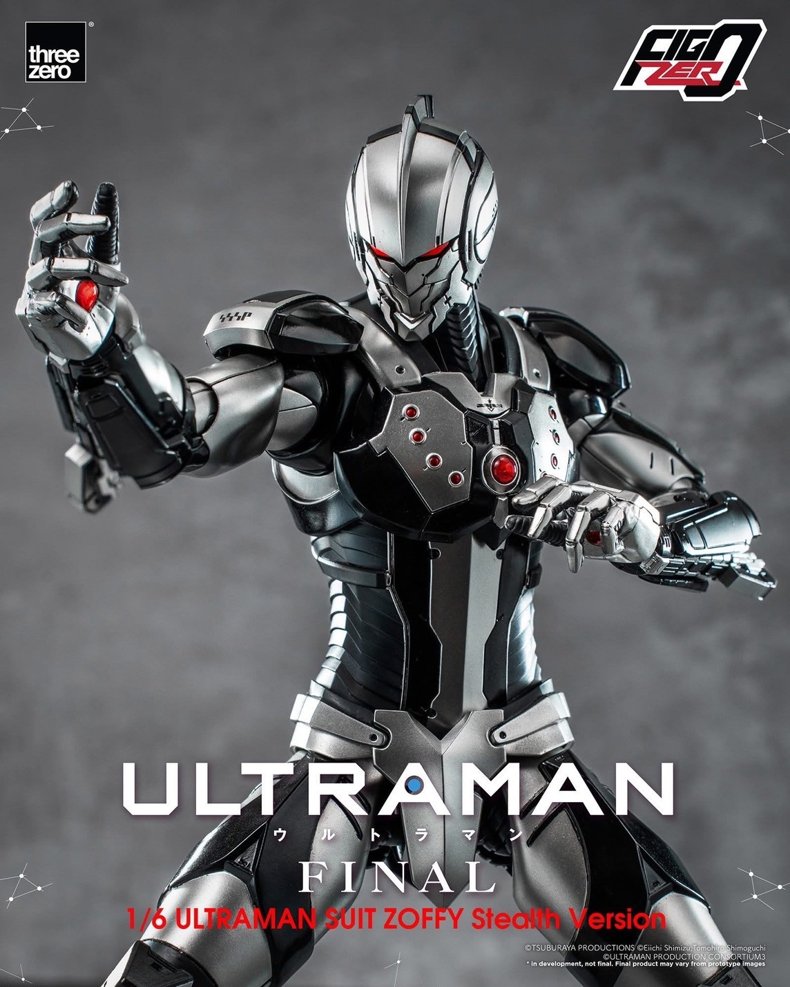 Pre-order : ULTRAMAN Final Season FigZero 1/6 ULTRAMAN SUIT ZOFFY Stealth Version by Threezero