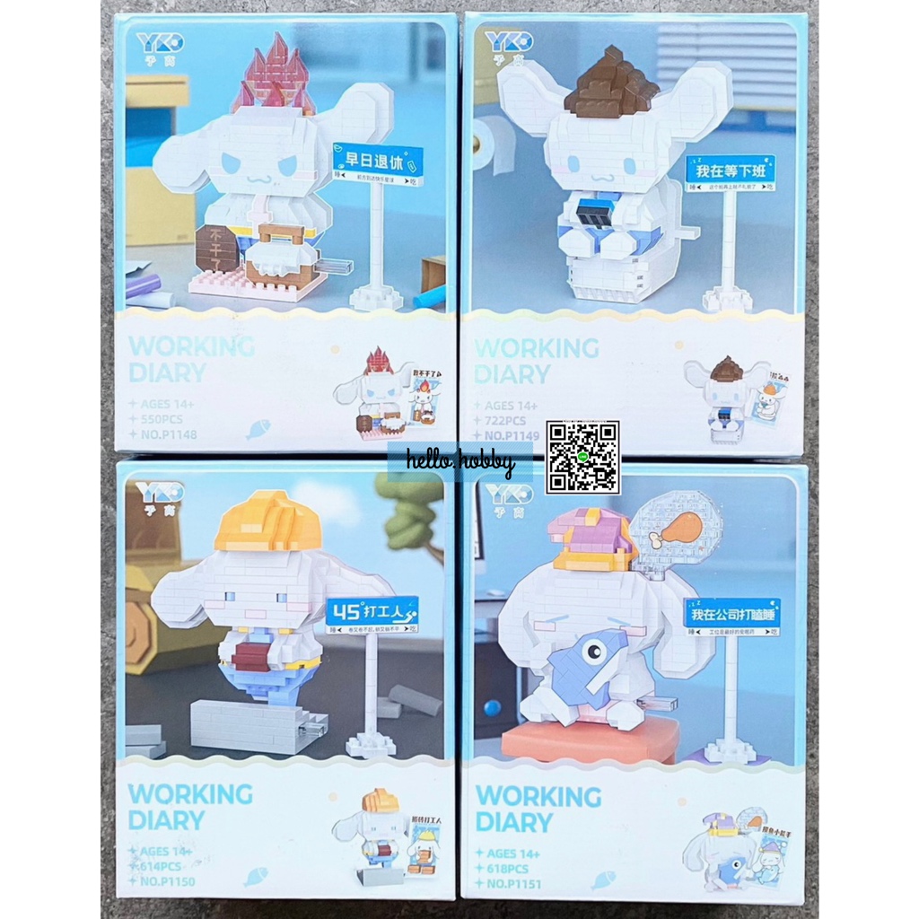 YKO P 1148-1151 - Sanrio - Cinnamoroll Working Diary