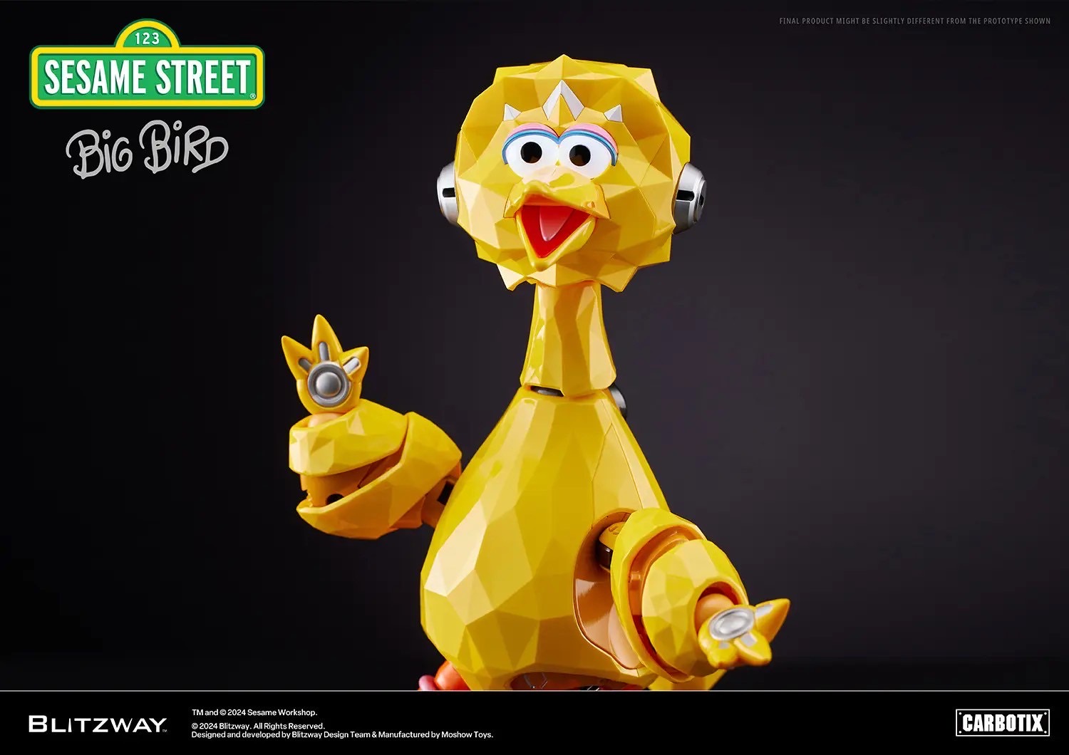 หุ่นยนต์ CARBOTIX - Sesame Street DX Ver. (Set of 3 : Elmo & Cookie Monster & Big Bird) by Blitzway (มีกล่องน้ำตาล)