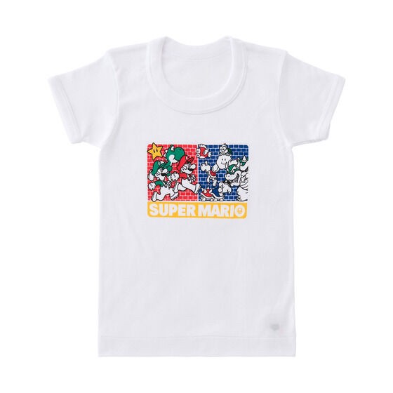 PRE-ORDER : Super Mario Water Absorption Quick Dry Milling Short Sleeve Round Neck Shirt 2-Pack 22SS