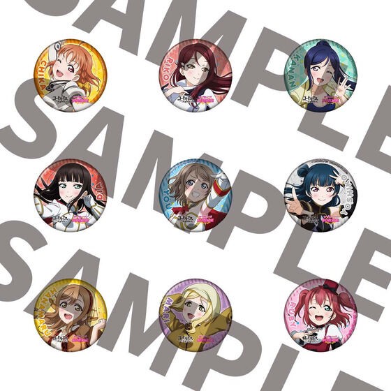 PRE-ORDER : "Love Live! School Idol Festival" x "Code Geass: Lelouch of Rebellion" Collaboration Aqours Hologram Can Badge Set