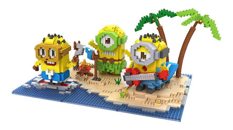 LOZ9396 Minion on the beach 1680pcs