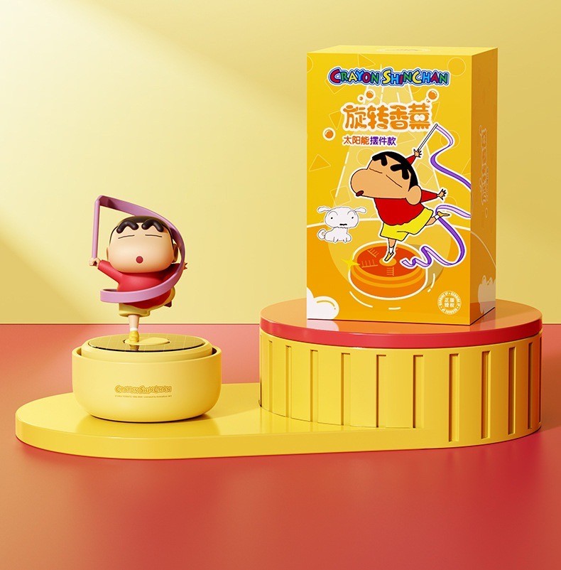 โมเดล ชินจัง น้ำหอมปรับอากาศติดรถ หมุนได้ Crayon Shinchan SOLAR-POWERED ROTATING AROMA DIFFUSER by ROCK