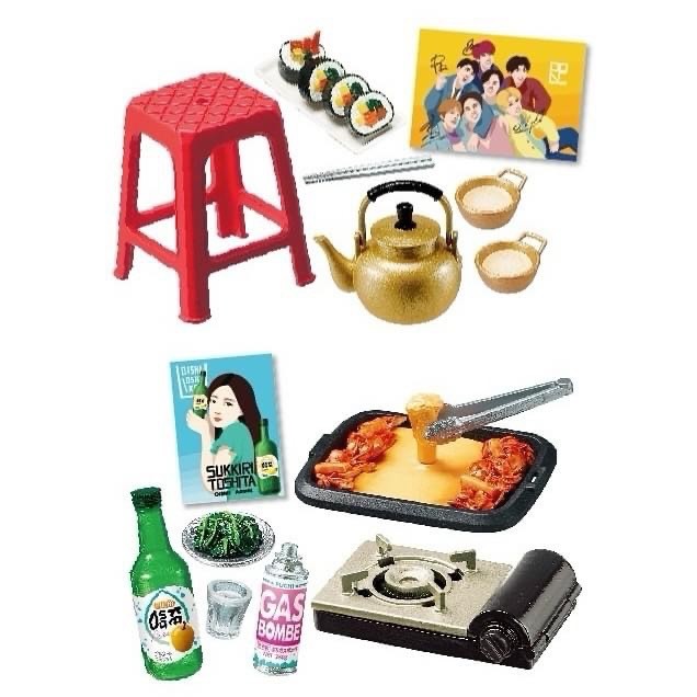 Re-Ment Petit Sample Neon and Romance Korean Food Night Stall by Re-Ment (Set of 8)