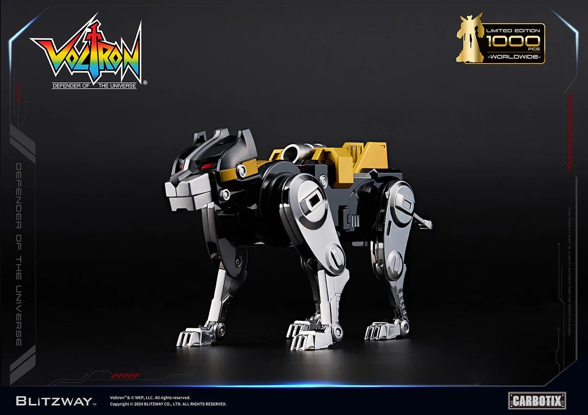 หุ่นยนต์ CARBOTIX - *Limited 1,000 pcs Worldwide* Carbotix Black Voltron & Base Complete Set by Blitzway (หุ่น+ฐาน+อาวุธเสริม) (มีกล่องน้ำตาล)