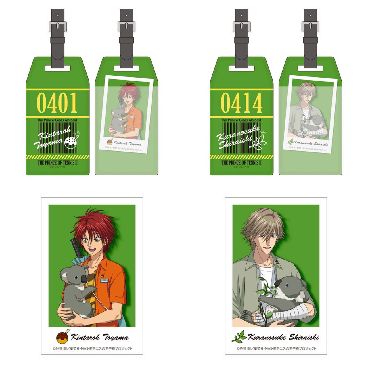 PRE-ORDER : The Prince of Tennis Abroad Ver.K.TOYAMA / SHIRAISHI Luggage Tag with Illustration Sheet