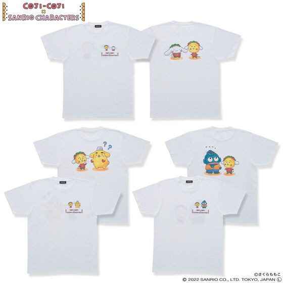 PRE-ORDER : Coji-Coji x Sanrio Characters T-shirts (3 types in total)