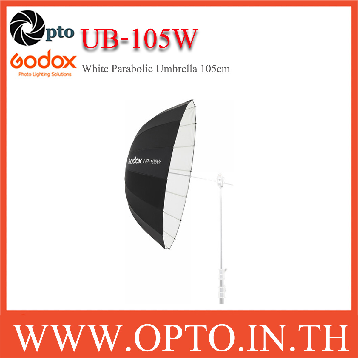 Godox Parabolic Umbrella (41.3", White) UB-105W ร่มพาราโบลา 105cm สีขาว UB105W