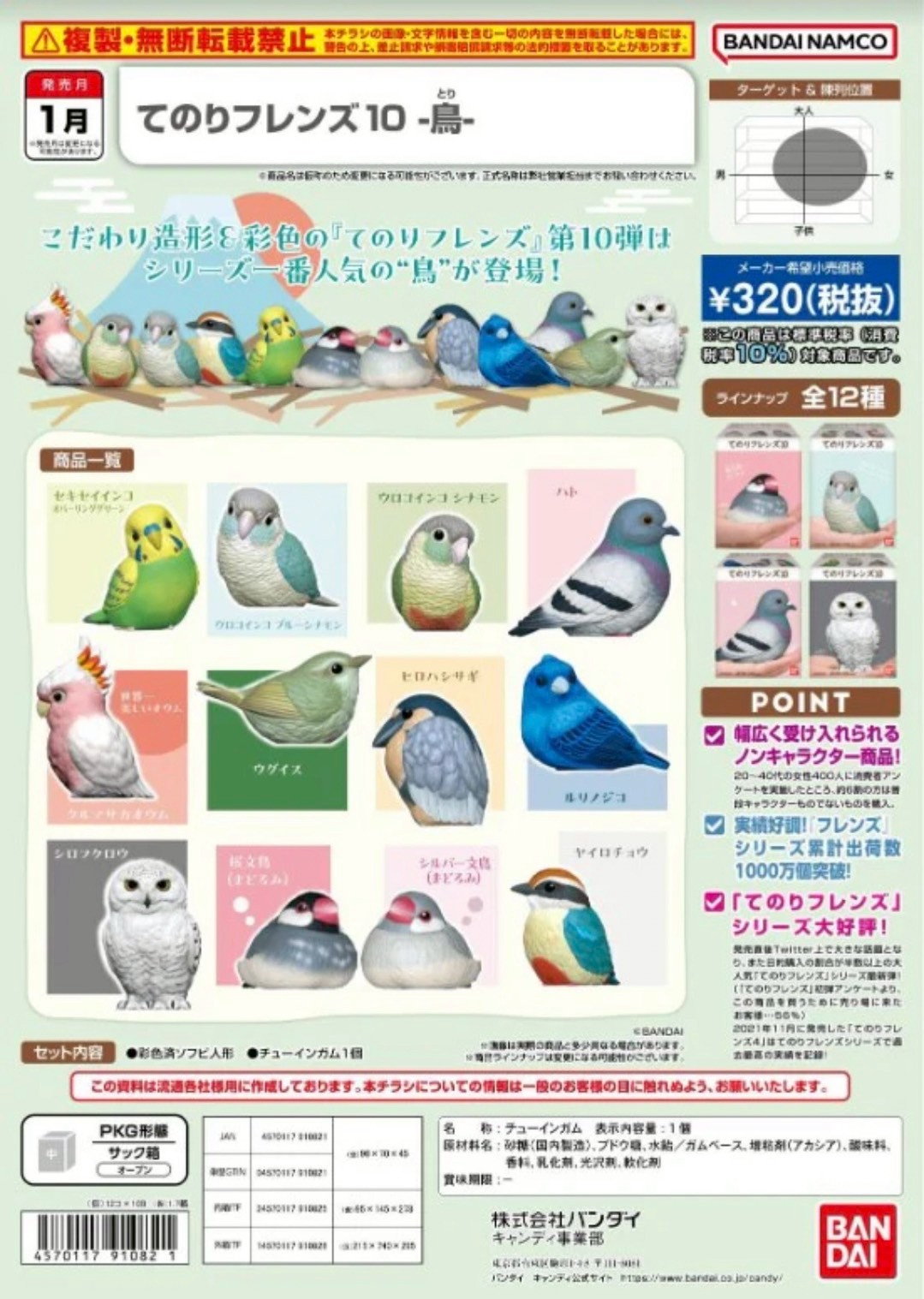 โมเดลนก Tenori Friends 10 by Bandai