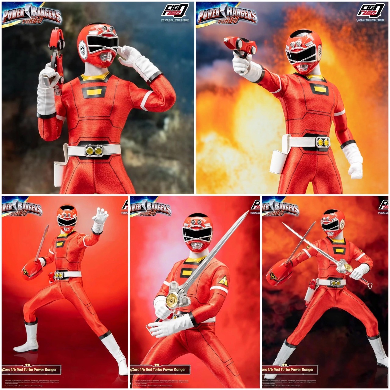Pre-order : Power Rangers Turbo FigZero 1/6 Turbo Power Rangers Pack by Threezero