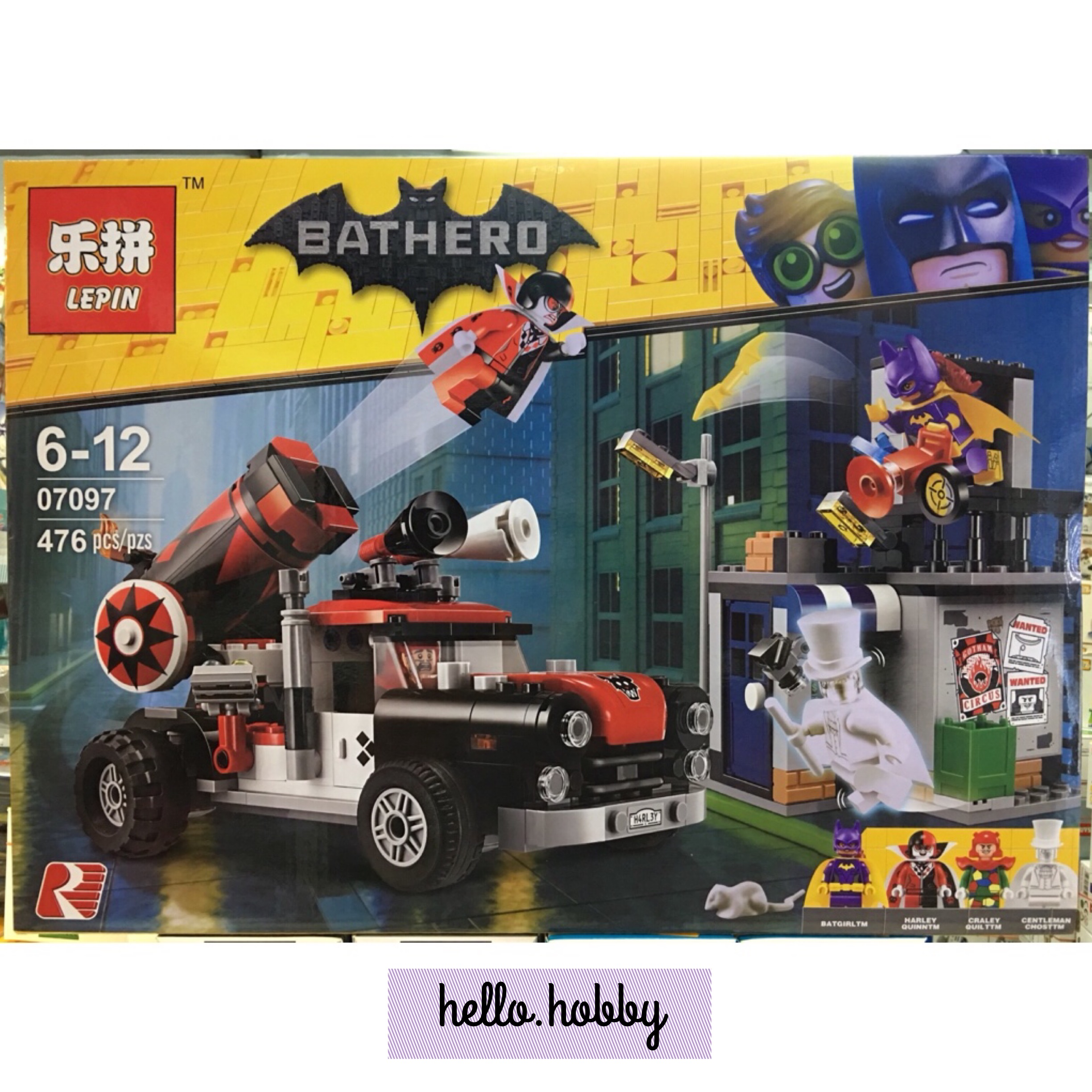 Lepin 07097 Batman Harley Quinn™ Cannonball Attack 476pcs