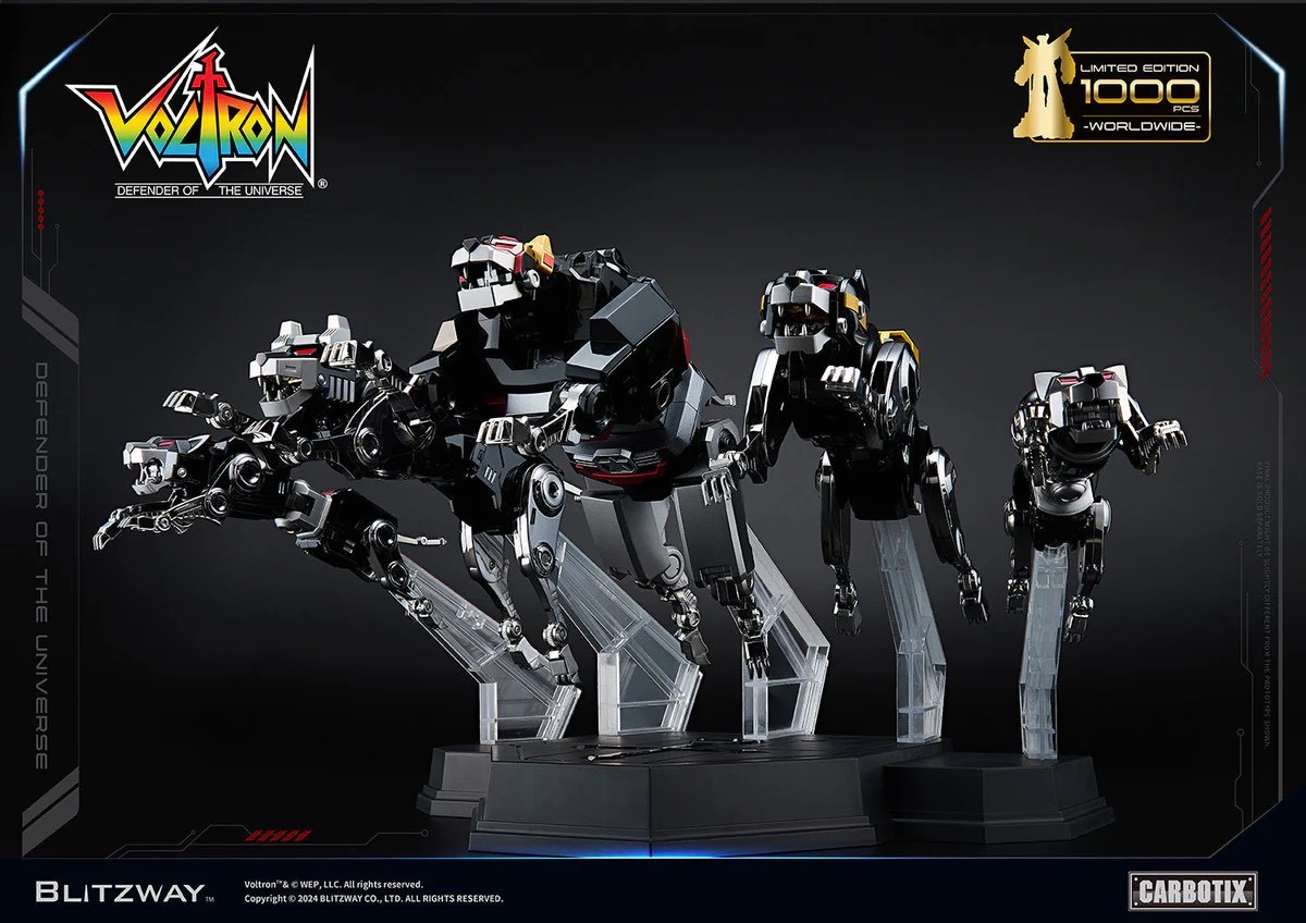 หุ่นยนต์ CARBOTIX - *Limited 1,000 pcs Worldwide* Carbotix Black Voltron & Base Complete Set by Blitzway (หุ่น+ฐาน+อาวุธเสริม) (มีกล่องน้ำตาล)