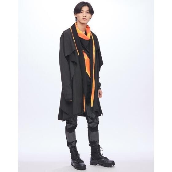 PRE-ORDER : Bakuage Sentai Boonboomger x h.NAOTO Bun Orange/Genba Bureki Layered Cardigan