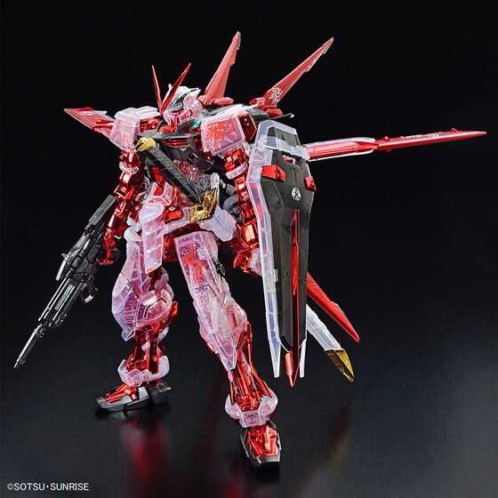 PRE-ORDER : MG 1/100 The Gundam Base Limited ASTRAY RED FRAME FLIGHT UNIT Plating Frame/Color Clear Plastic Model