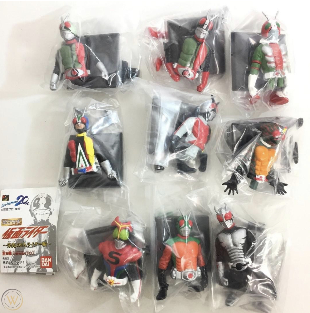Gashapon - HG Kamen Rider 20th Anniversary Gashapon by Bandai (Set of 9)