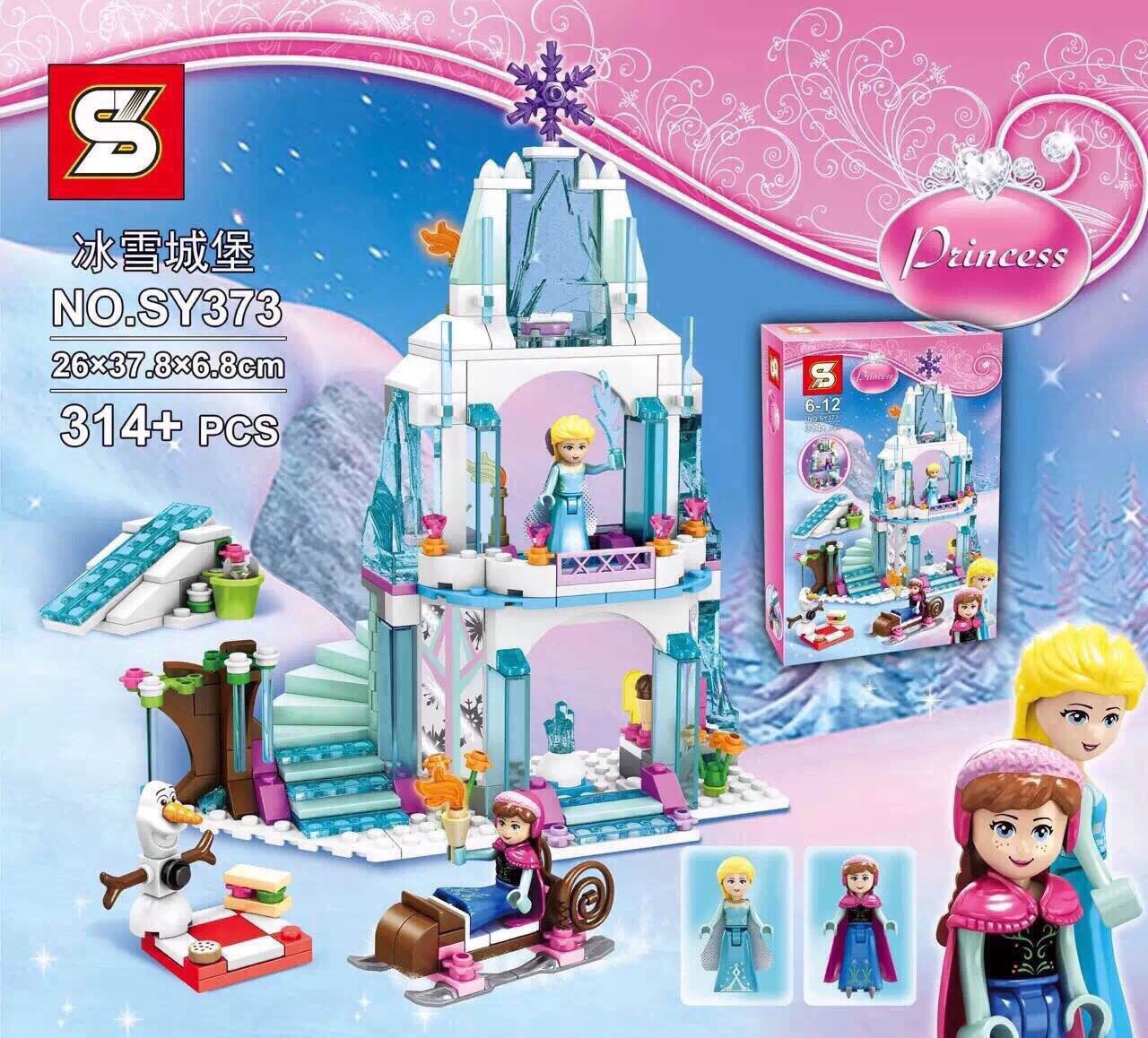 SY373 Princess Elsa Sparking Ice Castle Anna Olaf 314pcs