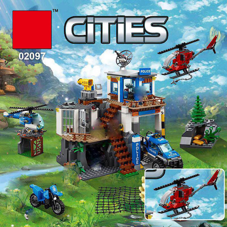 Lepin 02097 The Mountain Police Headquater Set 742pcs