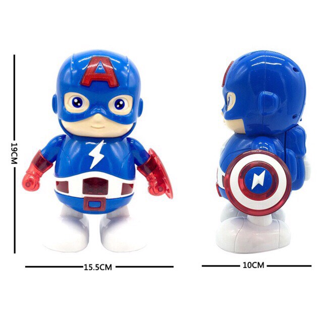 Captain America Hero Dancing Team Leader with Music & Light