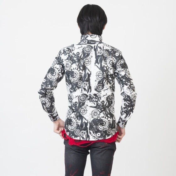 PRE-ORDER : Bakuage Sentai Boonboomger x h.NAOTO Bun Red/Taiya Hando All-over Pattern Shirt