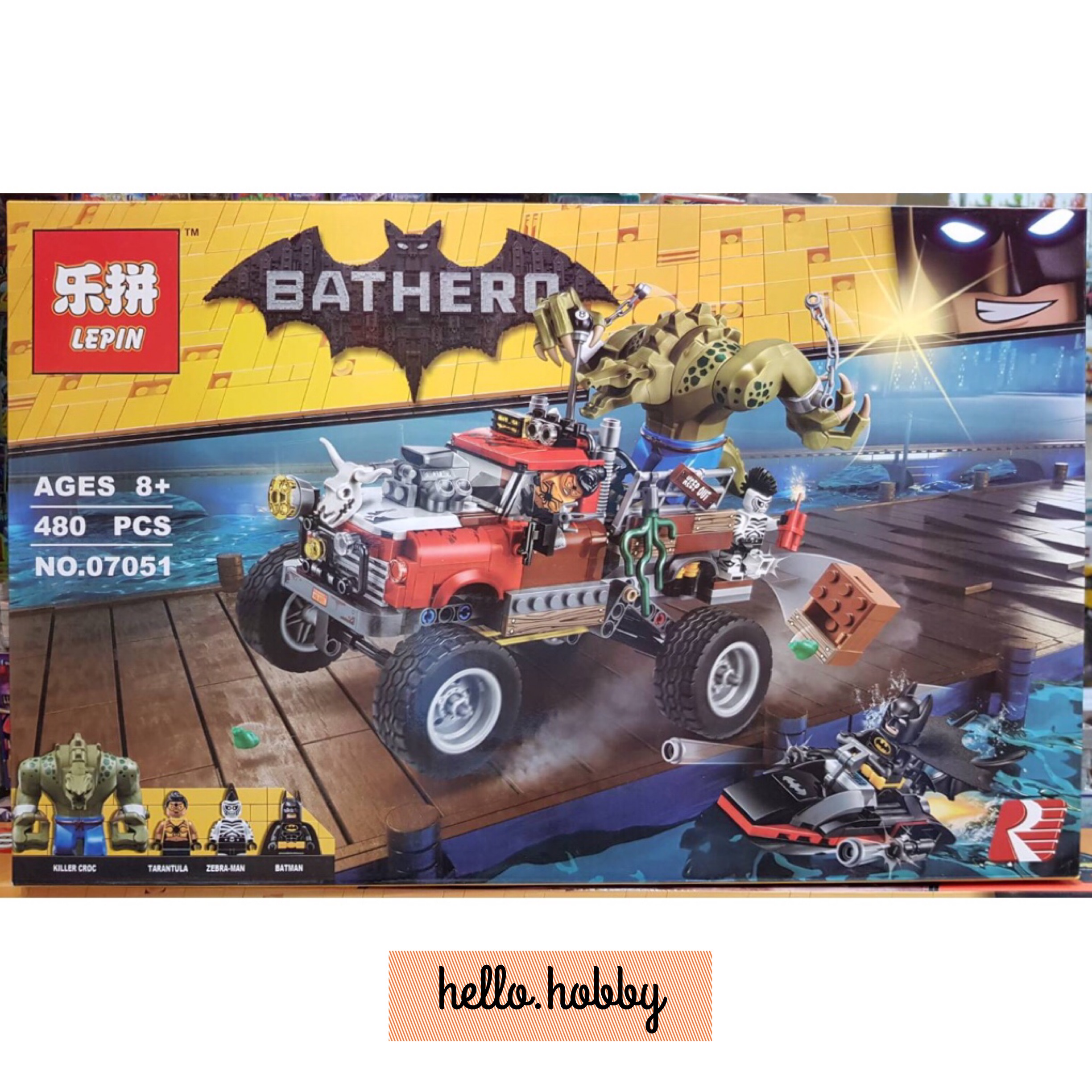 Lepin 07051 The Batman Killer Croc Tail-Gator 480pcs