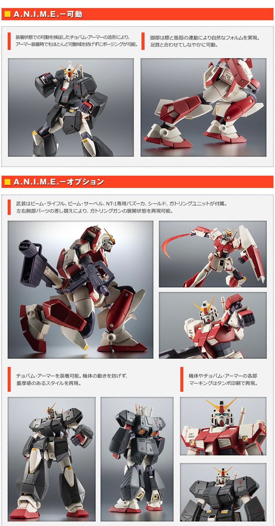 PRE-ORDER : Robot Spirit <SIDE MS> RX-78NT-1 Gundam NT-1 Prototype ver. A.N.I.M.E.