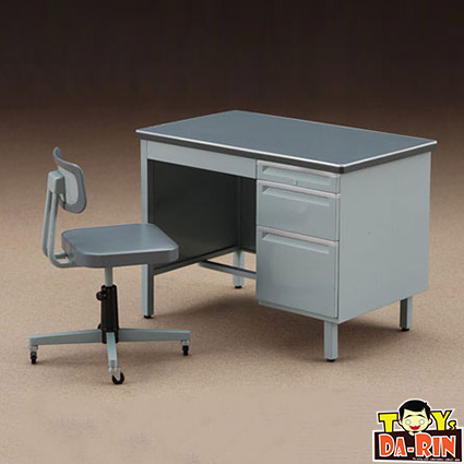 $ 1/12 Posable Figure Accessory Parts FA03 Office Desk and Chairs Plastic Model