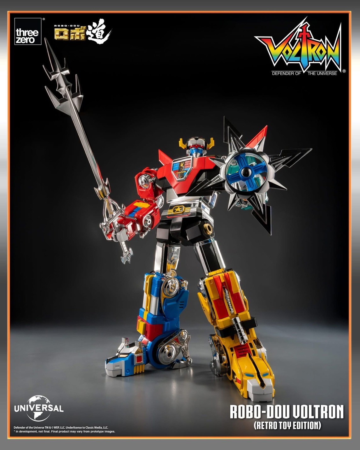 Pre-order : Voltron: Defender of the Universe ROBO-DOU Voltron (Retro Toy Edition) by Threezero