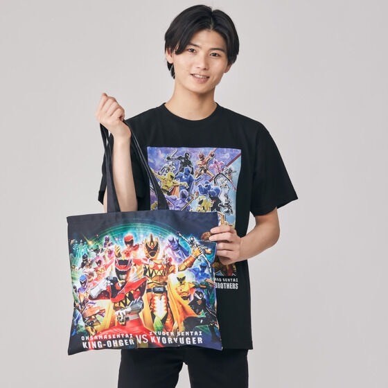 PRE-ORDER : "King-Ohger VS Donbrothers" "King-Ohger VS Kyoryuger" Luxurious 2 Features Tote Bag (Horizontal)