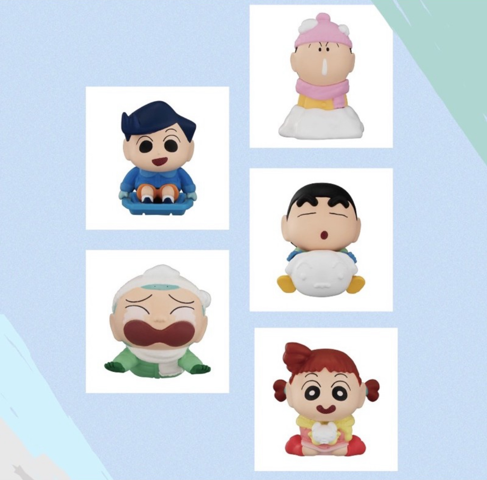 โมเดล Crayon Shinchan - Snow Battle Winter Series (Set of 5)