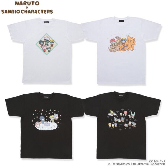 PRE-ORDER : NARUTO x Sanrio characters T-shirt All 4 types