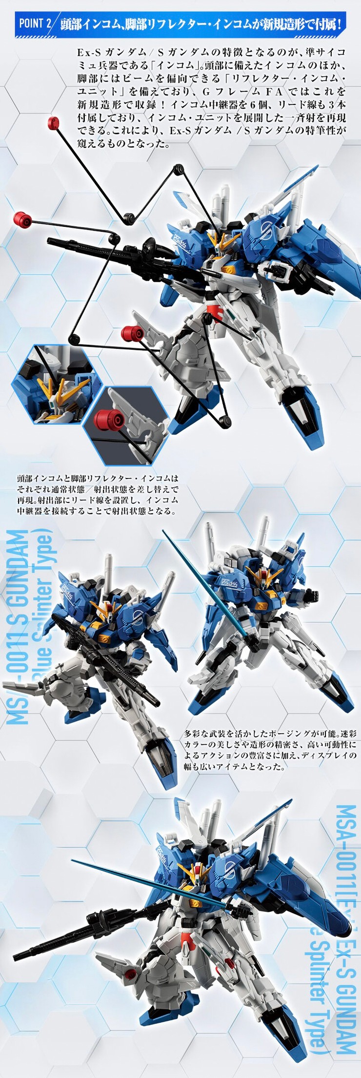 PRE-ORDER : MOBILE SUIT Gundam G Frame FA Ex-S GUNDAM/S GUNDAM (BLUE SPLITTER)