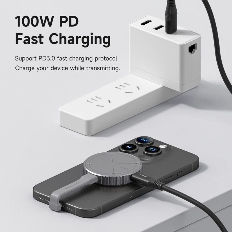 Hagibis MacSafe Magnetic M.2 2230 NVMe SSD Enclosure with USB C 3.2 Gen2 Type-C 10Gbps for iPhone15 Pro Max