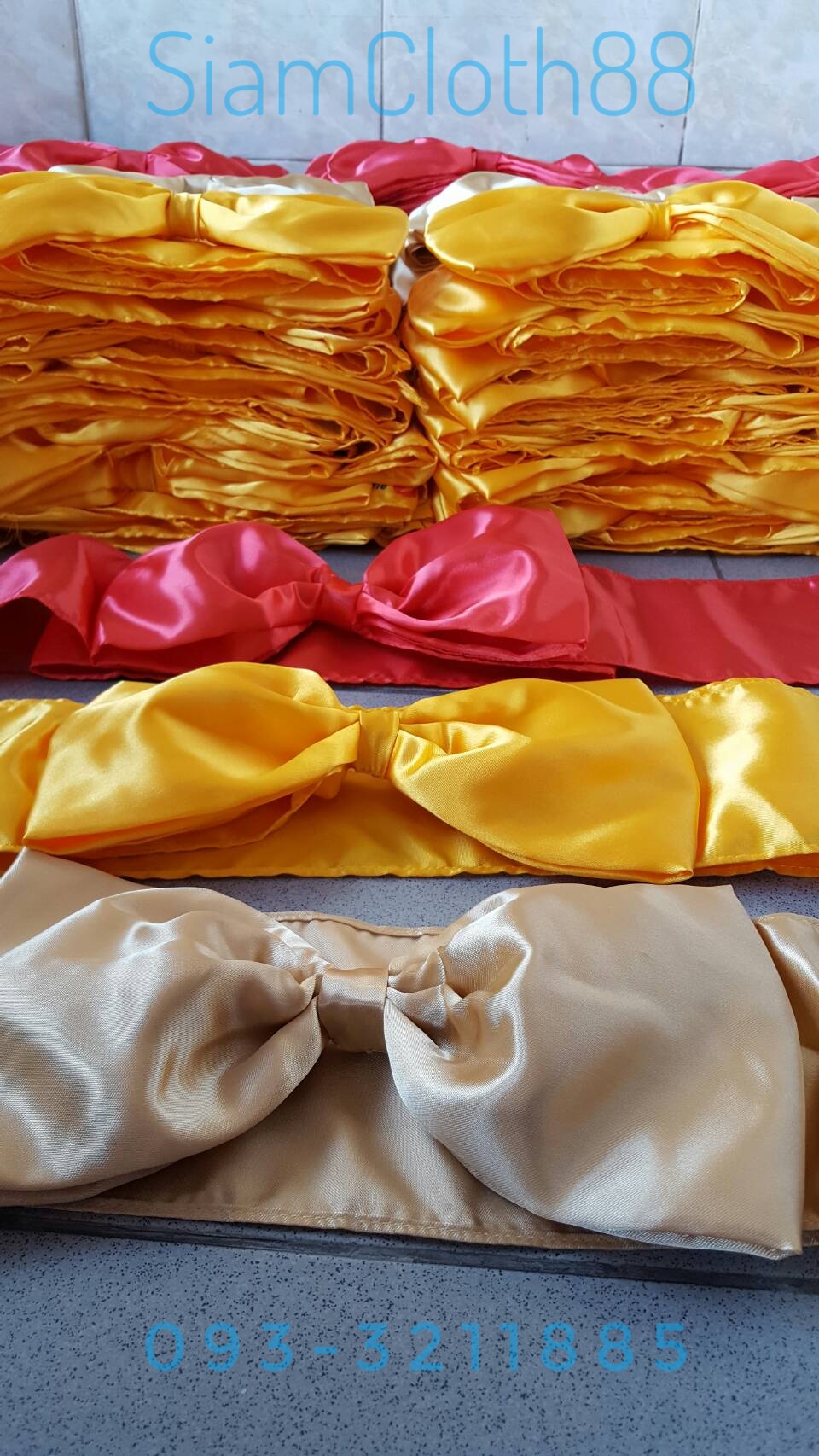 โบว์สำเร็จรูป เนื้อผ้าต่วน